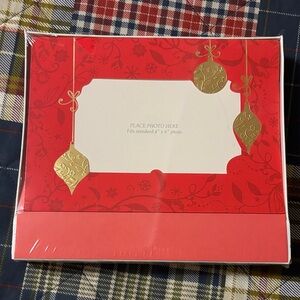 Red and Gold Photo Frame holiday cards